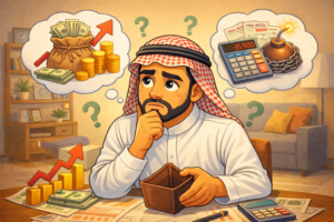 شخص يفكر بين الاستثمار وسداد الديون